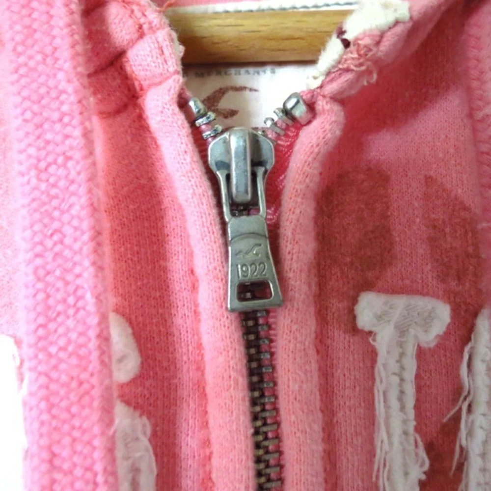 Hold vintage Pink Hollister plush hoodie